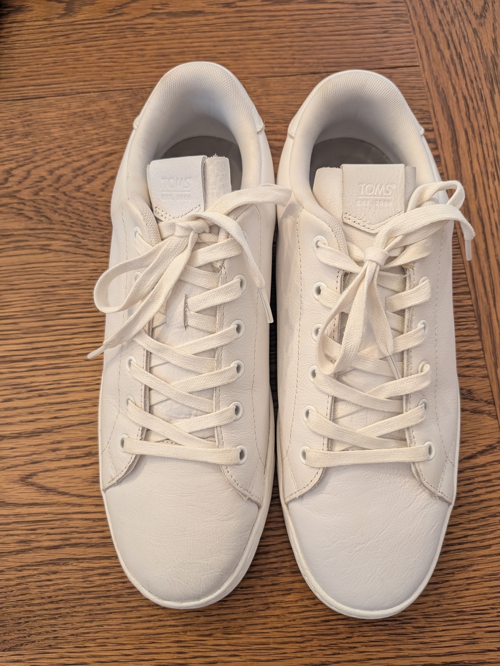 TOMS Classic White Lace-Up Sneakers